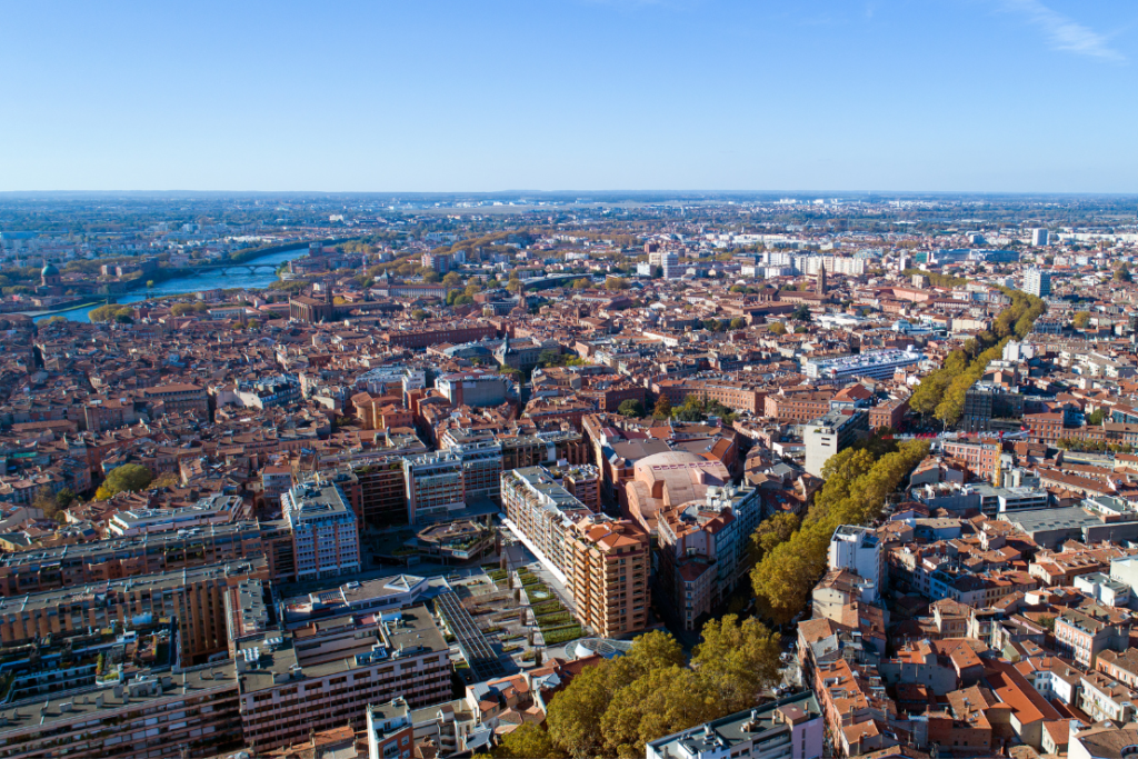 Vue aérienne de Toulouse